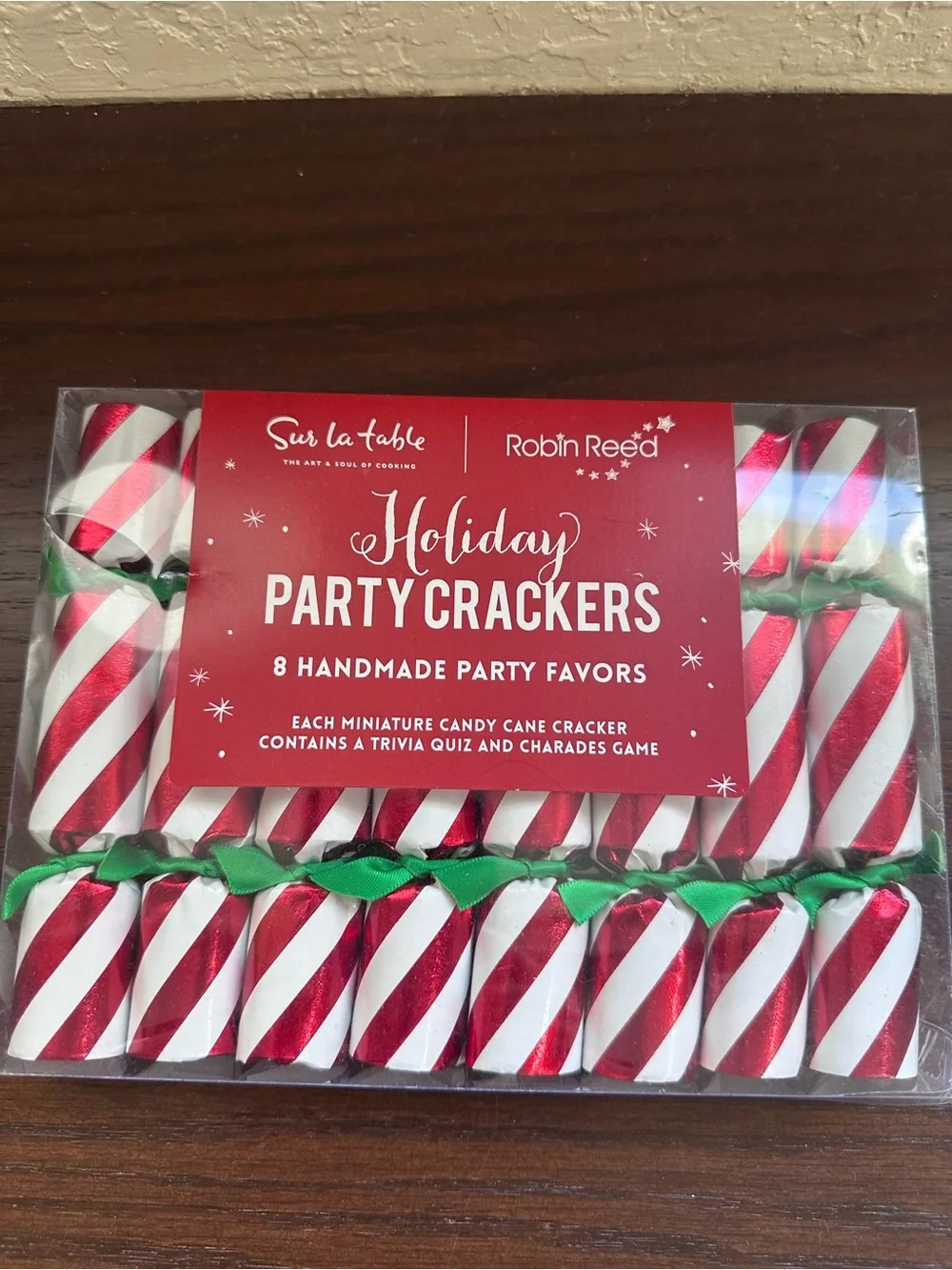 Sur La Table Holiday Party Crackers - Red, White, Green